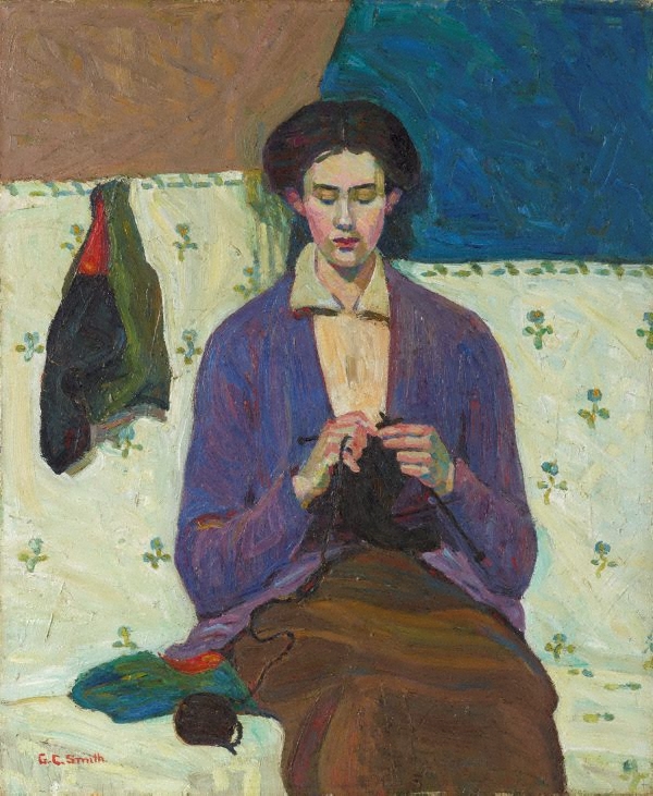The sock knitter by Grace Cossington Smith